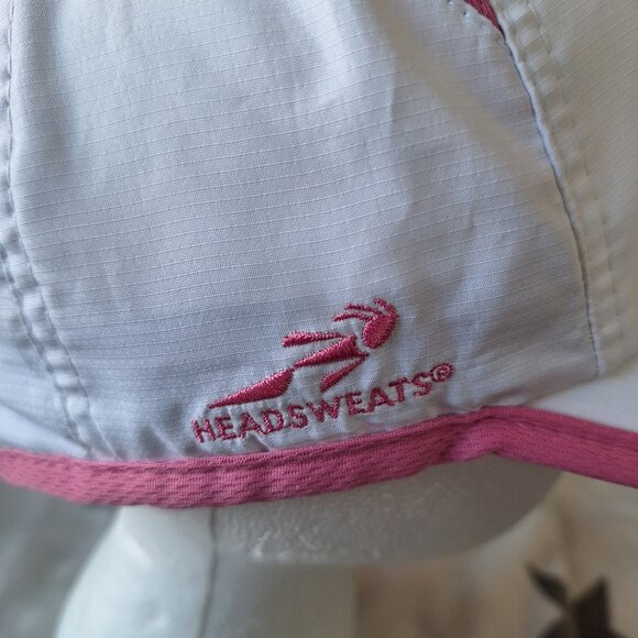 Headsweats Live Ultimate White & Pink Running Hat Cap Healthy Happy - Picture 5 of 11